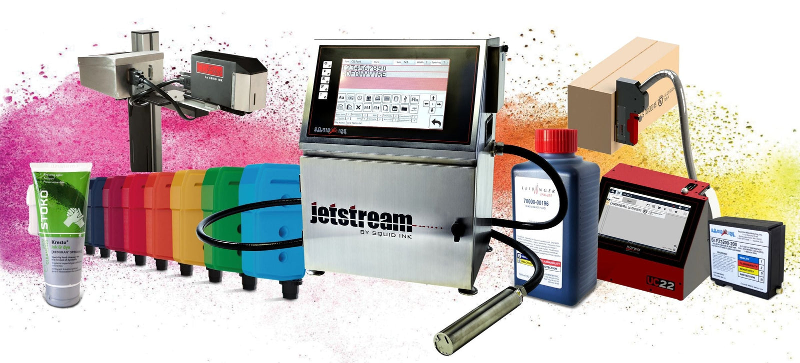 The Complete Guide to Industrial Inks and Solvents from LEIBINGER, Squid Ink and Norwix