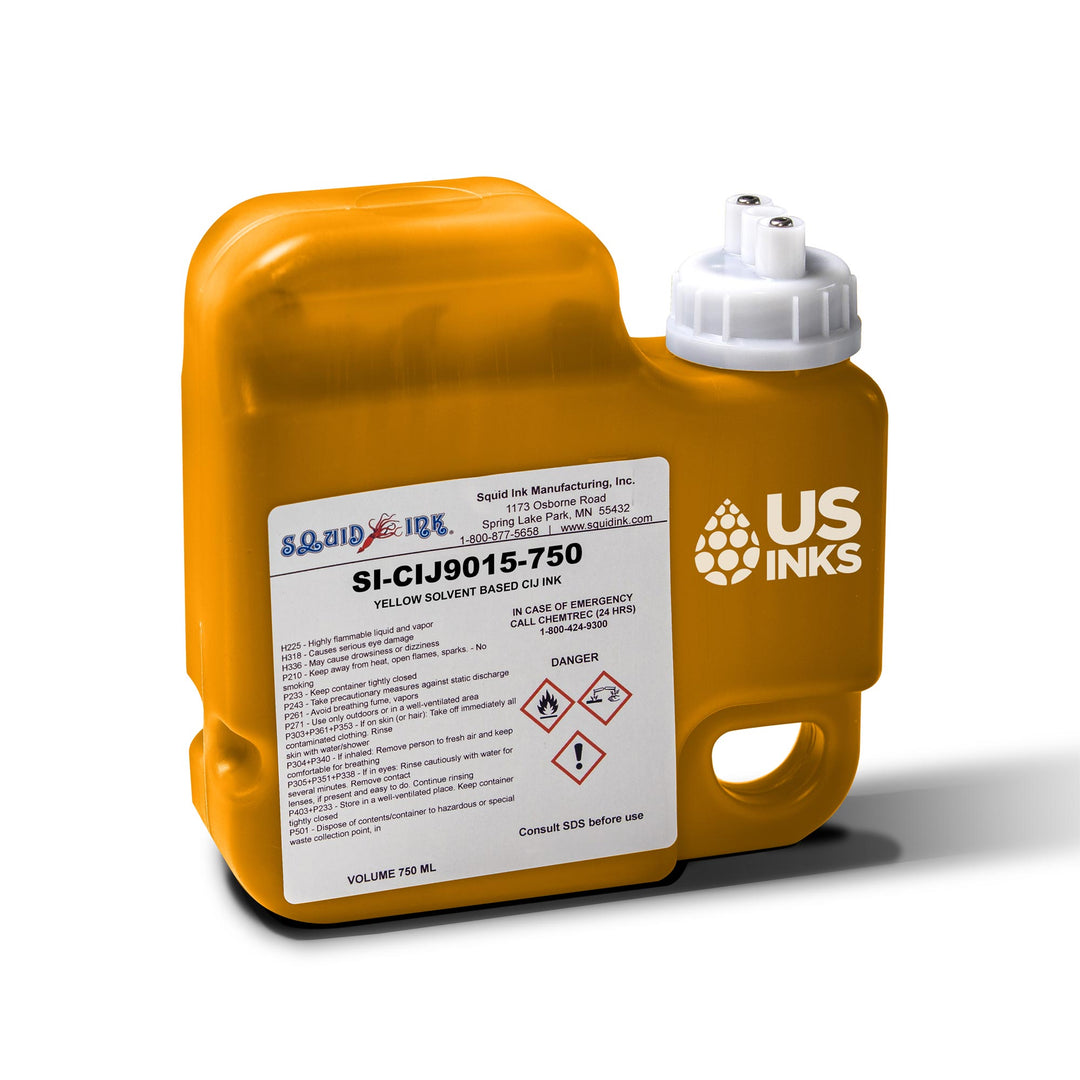 Squid Ink Inkjet Squid Ink CIJ 9015-750 Yellow Ink – US Inks