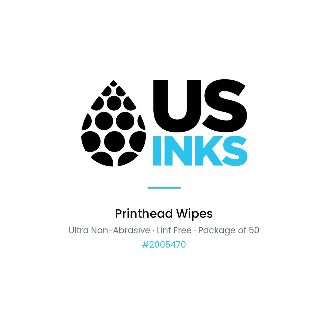 US Inks printhead wipes, ultra non-abrasive and lint free, package of 50, part number 2005470