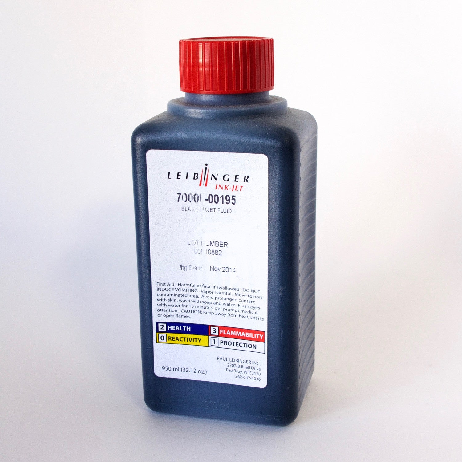 Leibinger Black Inkjet Fluid Ink (950 ml) 70000-00195